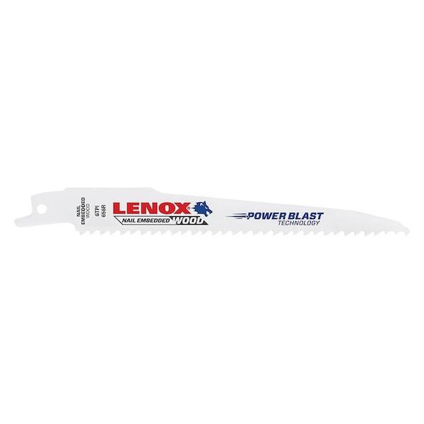 Lenox LUMBERWOLF 6 in. Bi-Metal Reciprocating Saw Blade 6 TPI 25 pk 20530B656R - main